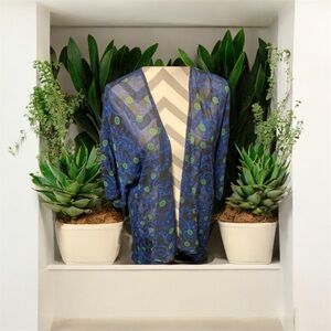 LuLaRoe Blue and Green Paisley Blazer
